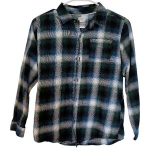 Carter's Blue and Green Plaid Button Down Shirt